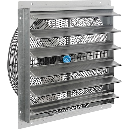 Cd Continental Dynamics Direct Drive 24in Exhaust Fan w/ Shutter, 1 Speed, 7000 CFM, 1/4HP, 1Phase 294497